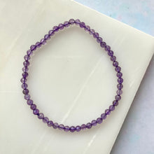 Load image into Gallery viewer, AMETHYST FACET STRETCH BRACELET Bracelet The Crystal Avenues 
