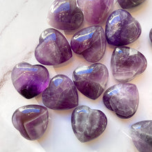 Load image into Gallery viewer, AMETHYST HEART tumble stone The Crystal Avenues 
