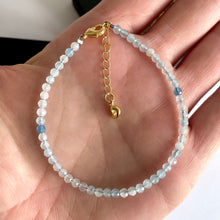 Load image into Gallery viewer, AQUAMARINE FACETED BRACELET Bracelet The Crystal Avenues 
