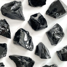 Load image into Gallery viewer, BLACK OBSIDIAN RAW tumble stone The Crystal Avenues 
