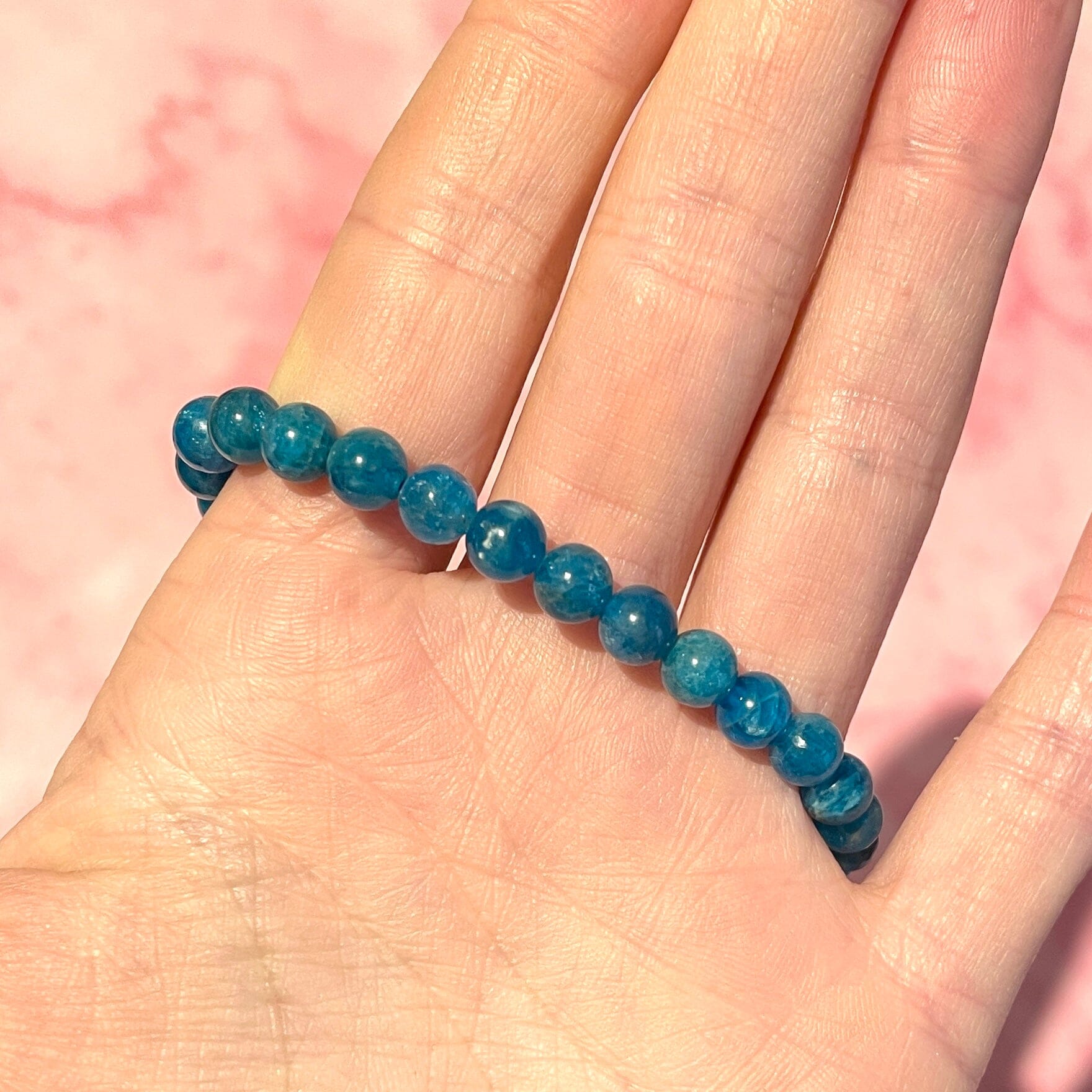 Blue Apatite offers Bracelet Stone Bracelet-Natural Apatite Crystal Healing Bracelet