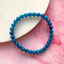 Load image into Gallery viewer, BLUE APATITE BRACELET (LARGE) Bracelet The Crystal Avenues 
