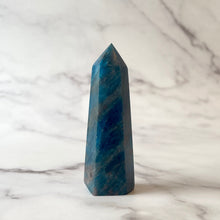 Load image into Gallery viewer, BLUE APATITE TOWER (3) tumble stone The Crystal Avenues 
