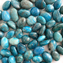 Load image into Gallery viewer, BLUE APATITE TUMBLE STONE SMALL tumble stone The Crystal Avenues 
