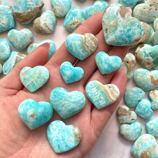 BLUE ARAGONITE HEART SMALL The Crystal Avenues 