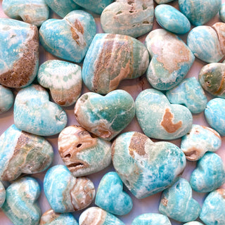 BLUE ARAGONITE HEART The Crystal Avenues 