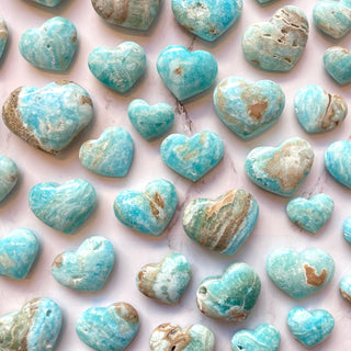 BLUE ARAGONITE HEART The Crystal Avenues 