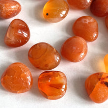 Load image into Gallery viewer, CARNELIAN SMALL TUMBLE STONE tumble stone The Crystal Avenues 
