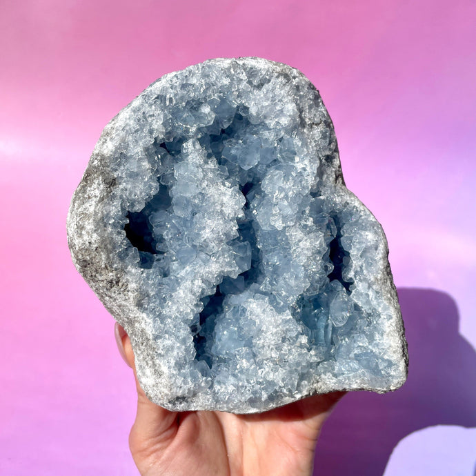 CELESTITE CLUSTER - EXTRA QUALITY (2) Cluster The Crystal Avenues 