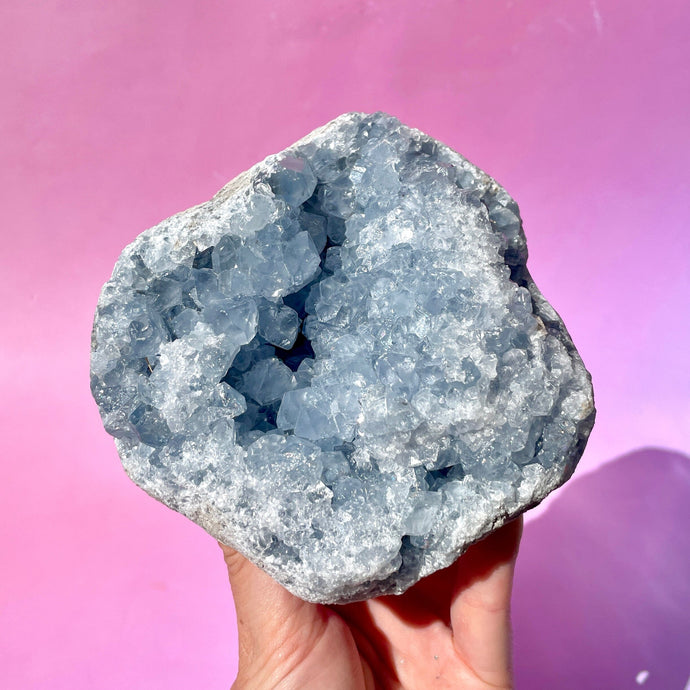CELESTITE CLUSTER - EXTRA QUALITY (3) Cluster The Crystal Avenues 