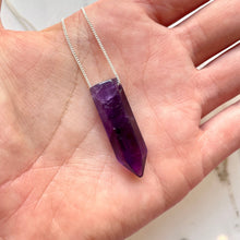 Load image into Gallery viewer, CRYSTAL NECKLACE - AMETHYST POINT Necklace The Crystal Avenues 
