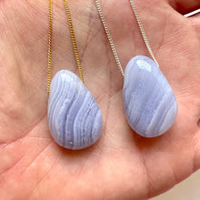 Load image into Gallery viewer, CRYSTAL NECKLACE - BLUE LACE AGATE Necklace The Crystal Avenues 
