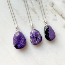 Load image into Gallery viewer, CRYSTAL NECKLACE - CHAROITE Necklace The Crystal Avenues 
