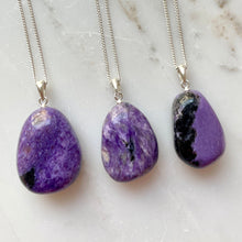 Indlæs billede til gallerivisning CRYSTAL NECKLACE - CHAROITE Necklace The Crystal Avenues 
