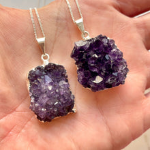 Load image into Gallery viewer, CRYSTAL NECKLACE - DRUZY AMETHYST Necklace The Crystal Avenues 
