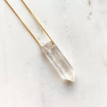 Load image into Gallery viewer, CRYSTAL NECKLACE - ROCK CRYSTAL POINT Necklace The Crystal Avenues 
