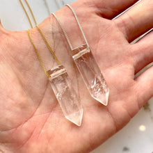Load image into Gallery viewer, CRYSTAL NECKLACE - ROCK CRYSTAL POINT Necklace The Crystal Avenues 
