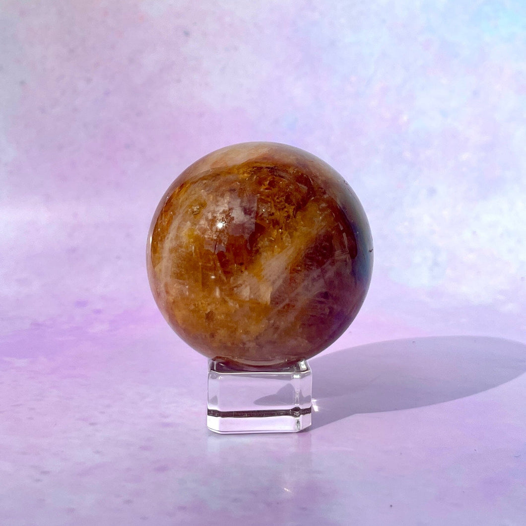 GOLDEN HEALER SPHERE (3) tumble stone The Crystal Avenues 