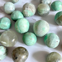 Load image into Gallery viewer, GREEN MOONSTONE (GARNIERITE) TUMBLE STONE tumble stone The Crystal Avenues 
