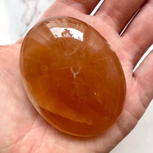Load image into Gallery viewer, HONEY CALCITE PALM STONE (3) Palmstone The Crystal Avenues 
