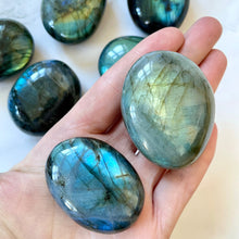 Load image into Gallery viewer, LABRADORITE PALM STONE tumble stone The Crystal Avenues 
