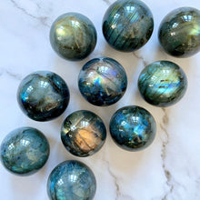Load image into Gallery viewer, LABRADORITE SPHERE tumble stone The Crystal Avenues 
