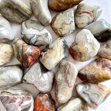 Load image into Gallery viewer, LAGUNA LACE AGATE TUMBLE STONE tumble stone The Crystal Avenues 
