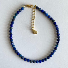 Load image into Gallery viewer, LAPIS LAZULI FACETED BRACELET Bracelet The Crystal Avenues 
