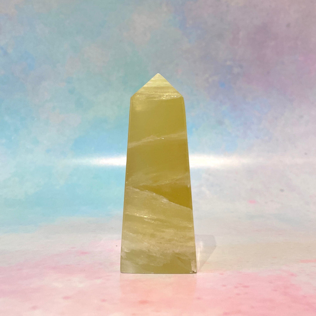 LEMON CALCITE TOWER (4) Palmstone The Crystal Avenues 