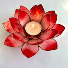 Indlæs billede til gallerivisning LOTUS FLOWER TEA LIGHT HOLDER - ROOT CHAKRA Candle holder The Crystal Avenues 
