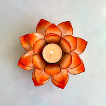 Indlæs billede til gallerivisning LOTUS FLOWER TEA LIGHT HOLDER - SACRAL CHAKRA Candle holder The Crystal Avenues 
