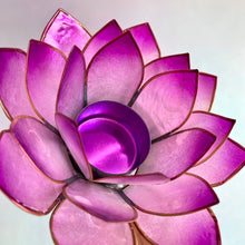 Load image into Gallery viewer, LOTUS FLOWER TEA LIGHT HOLDER - THIRD EYE CHAKRA Candle holder The Crystal Avenues 
