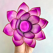 Load image into Gallery viewer, LOTUS FLOWER TEA LIGHT HOLDER - THIRD EYE CHAKRA Candle holder The Crystal Avenues 
