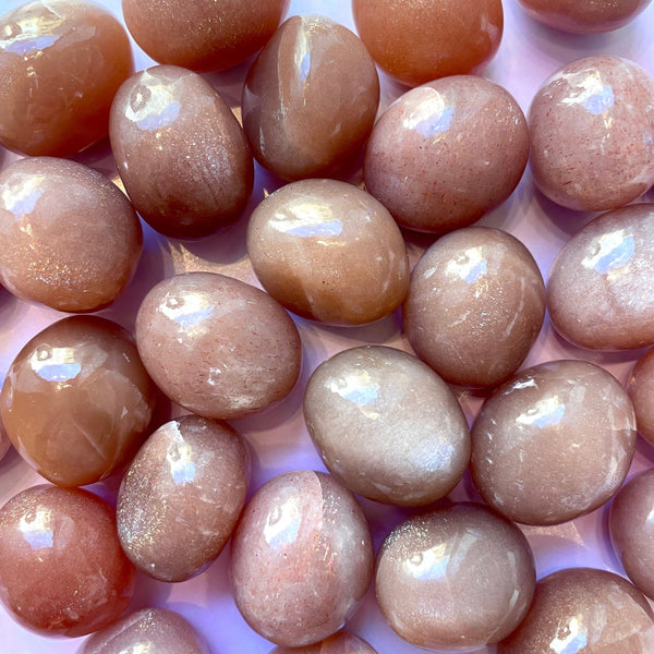 TOP QUALITY sale Peach Moonstone with Sunstone Heart, Peach Moonstone with Silver Flash