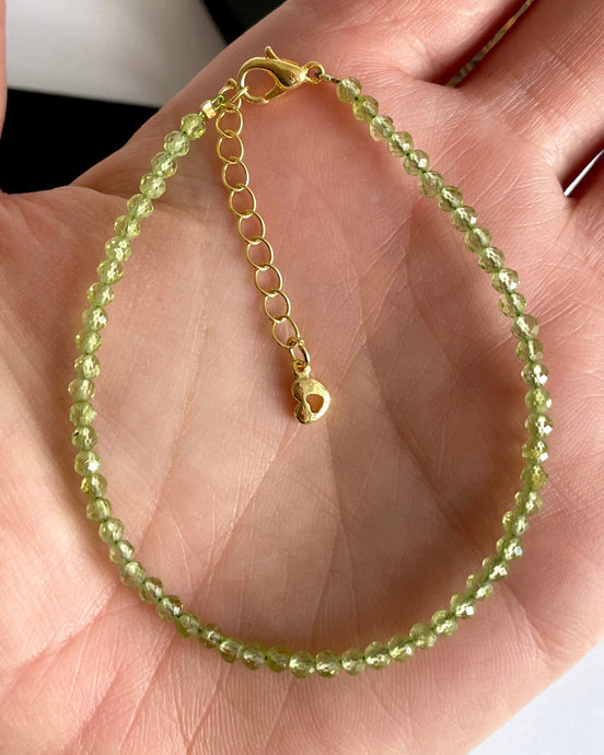 PERIDOT FACETED BRACELET Bracelet The Crystal Avenues 