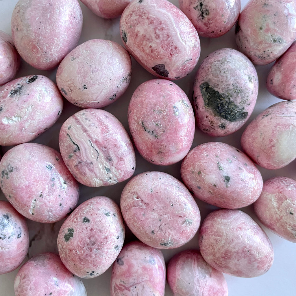 PERUVIAN RHODONITE TUMBLE STONE – The Crystal Avenues