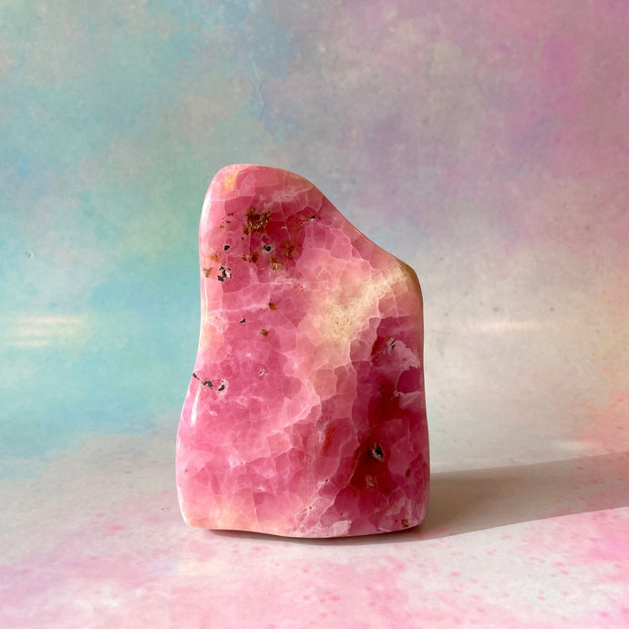 PINK ARAGONITE FREEFORM (1) tumble stone The Crystal Avenues 