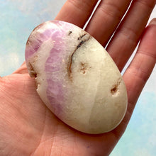 Load image into Gallery viewer, PINK ARAGONITE PALM STONE (31) tumble stone The Crystal Avenues 
