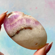 Load image into Gallery viewer, PINK ARAGONITE PALM STONE (31) tumble stone The Crystal Avenues 
