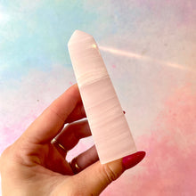 Load image into Gallery viewer, PINK MANGANO CALCITE TOWER (3) tumble stone The Crystal Avenues 
