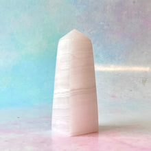 Load image into Gallery viewer, PINK MANGANO CALCITE TOWER (5) tumble stone The Crystal Avenues 
