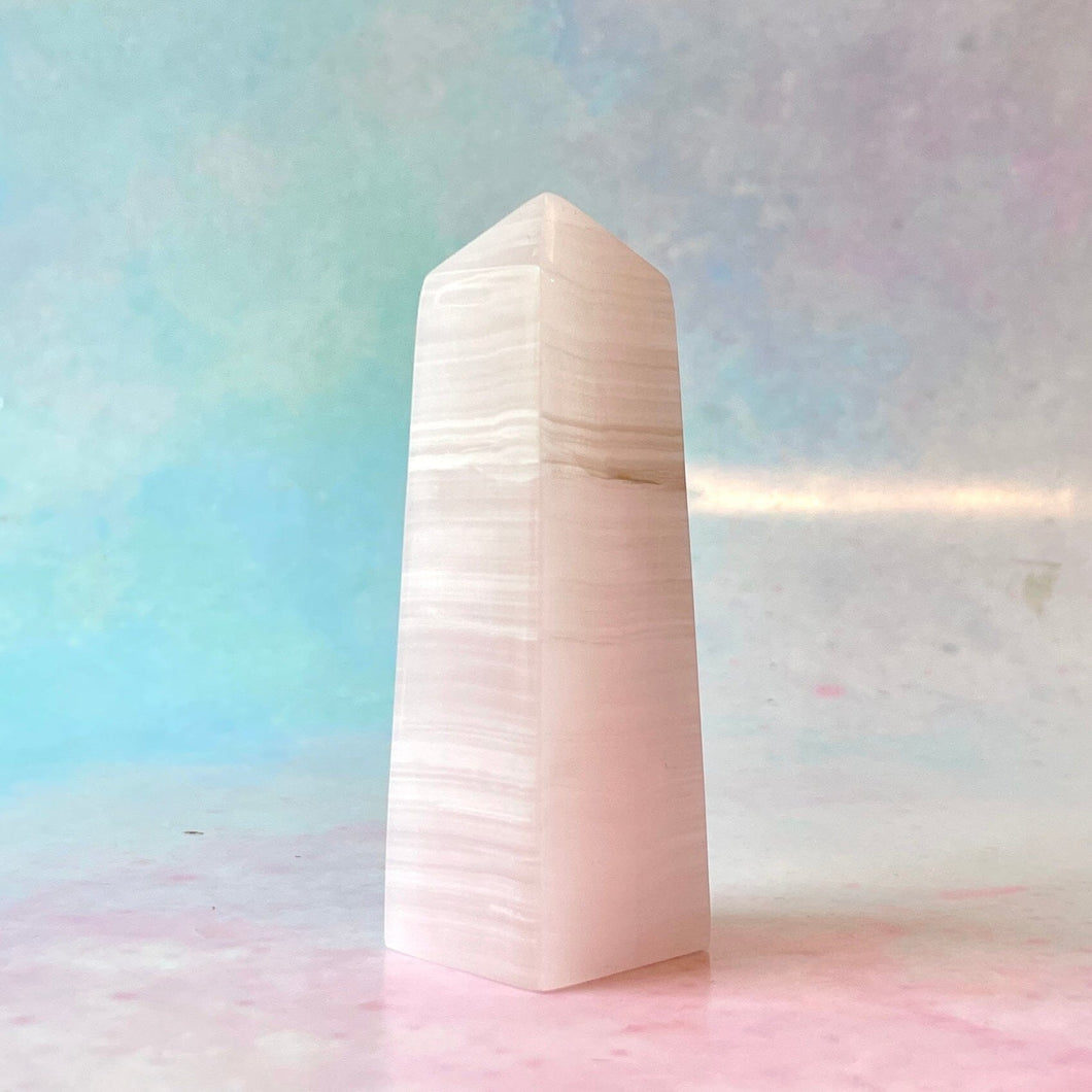 PINK MANGANO CALCITE TOWER (6) tumble stone The Crystal Avenues 
