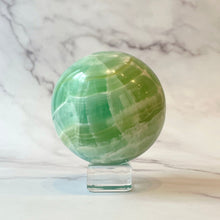 Load image into Gallery viewer, PISTACHIO CALCITE SPHERE (1) Palmstone The Crystal Avenues 
