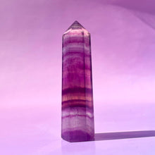 Load image into Gallery viewer, PLUM RAINBOW FLUORITE TOWER - (P) The Crystal Avenues 
