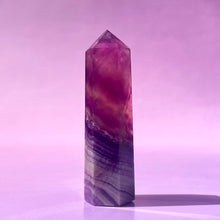 Indlæs billede til gallerivisning PLUM RAINBOW FLUORITE TOWER - (Q) The Crystal Avenues 
