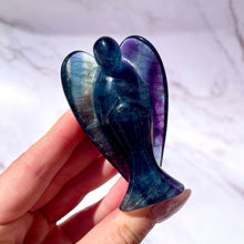 Load image into Gallery viewer, RAINBOW FLUORITE ANGEL - HANDCARVED XL (7) Raw Crystal The Crystal Avenues 
