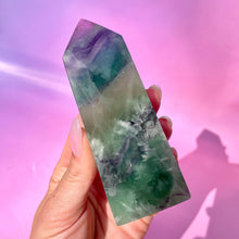 Load image into Gallery viewer, RAINBOW FLUORITE TOWER - EXCLUSIVE (3) The Crystal Avenues 

