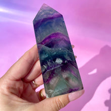 Load image into Gallery viewer, RAINBOW FLUORITE TOWER - EXCLUSIVE (6) The Crystal Avenues 
