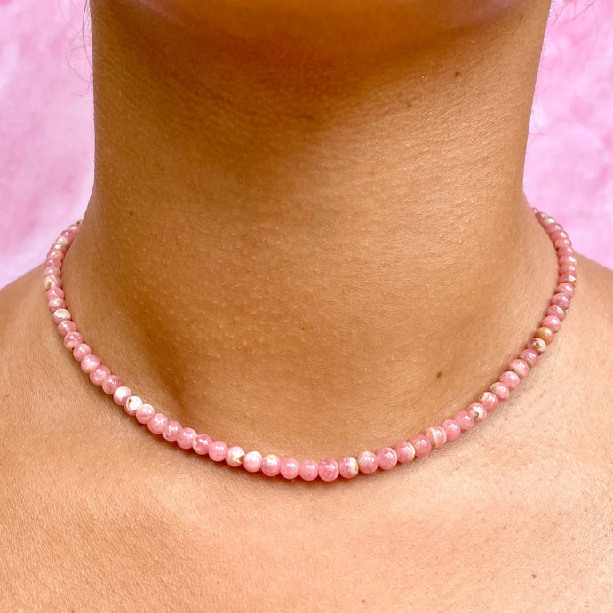 RHODOCHROSITE CHOKER NECKLACE Bracelet The Crystal Avenues 