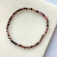 Load image into Gallery viewer, RHODONITE FACET STRETCH BRACELET Bracelet The Crystal Avenues 
